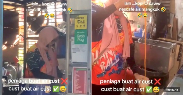 Kedai Ramai? Pelanggan Kreatif Bikin Teh Tarik Sendiri!